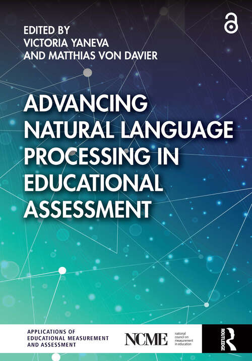 Book cover of Advancing Natural Language Processing in Educational Assessment