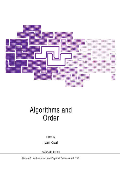 Book cover of Algorithms and Order (1989) (Nato Science Series C: #255)