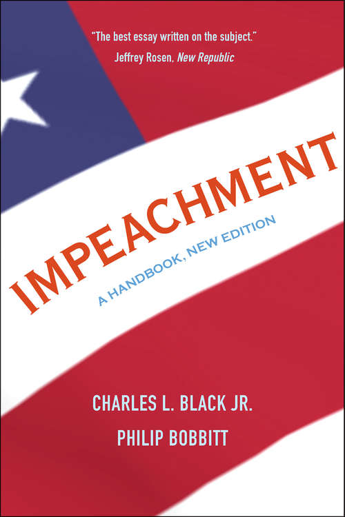 Book cover of Impeachment: A Handbook, New Edition (New edition)