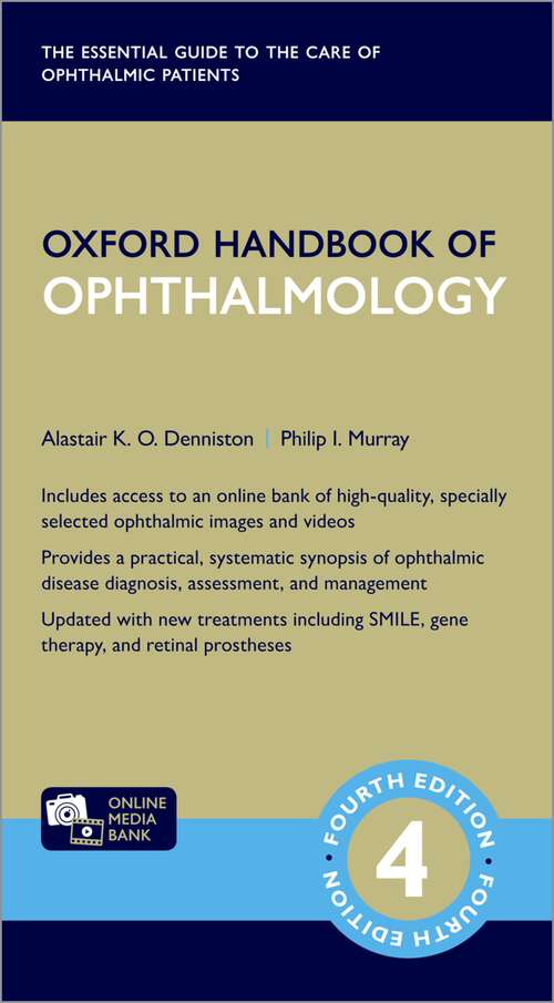 Book cover of Oxford Handbook of Ophthalmology (Oxford Medical Handbooks)