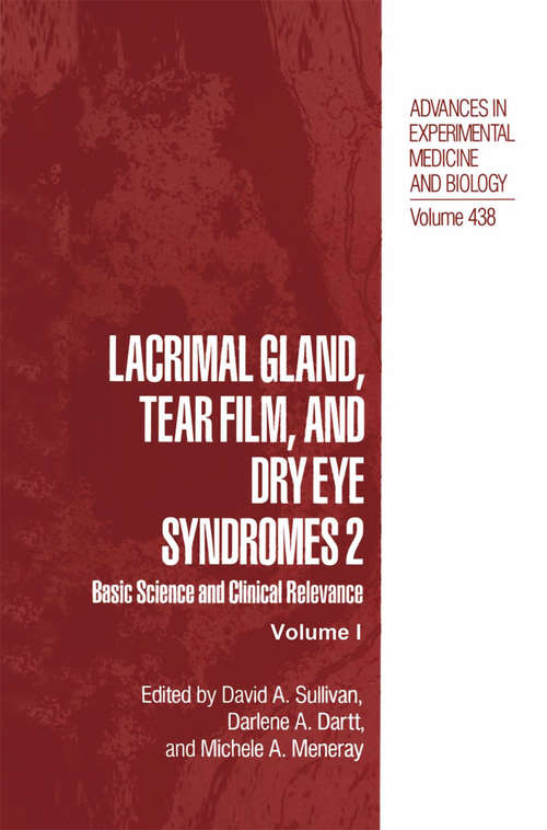 Book cover of Lacrimal Gland, Tear Film, and Dry Eye Syndromes 2: Basic Science and Clinical Relevance (1998) (Advances in Experimental Medicine and Biology #438)