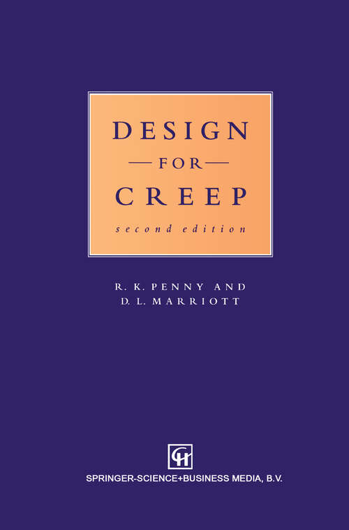 Book cover of Design for Creep (2nd ed. 1995)