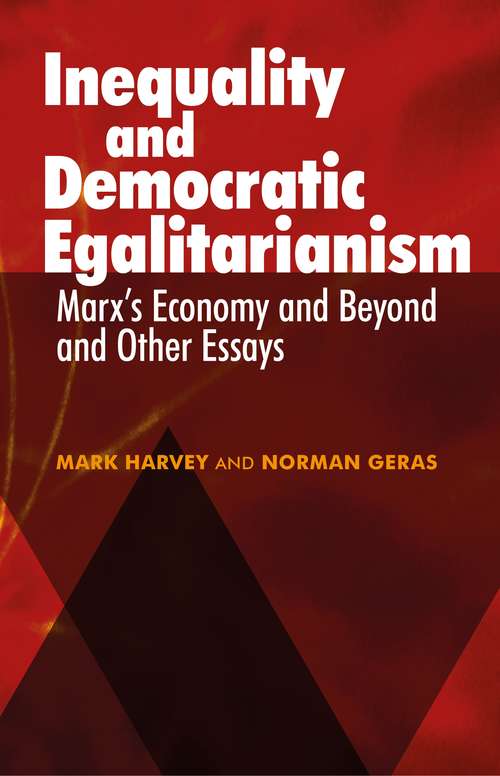 Book cover of Inequality and Democratic Egalitarianism: 'Marx's Economy and Beyond' and Other Essays (G - Reference, Information And Interdisciplinary Subjects Ser.)