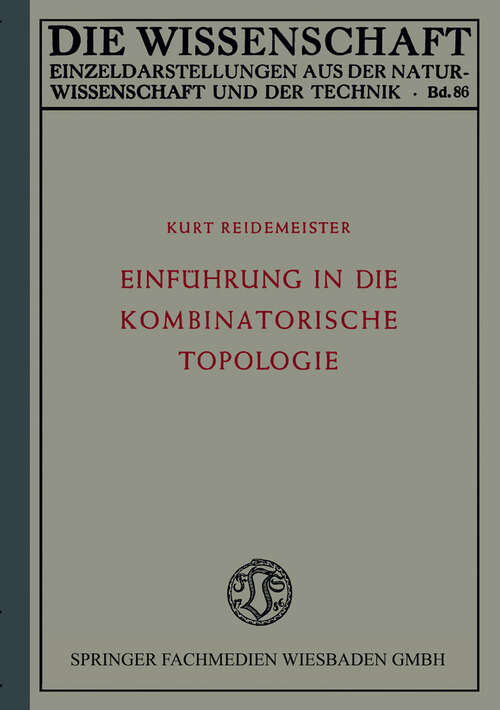 Book cover of Einführung in die kombinatorische Topologie (1951) (Die Wissenschaft #86)