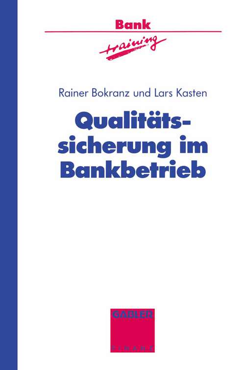 Book cover of Qualitätssicherung im Bankbetrieb (1994) (Banktraining)