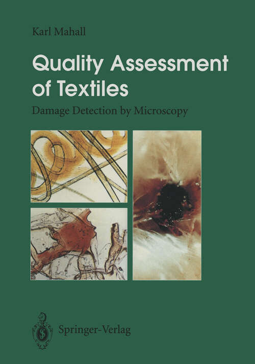 Book cover of Quality Assessment of Textiles: Damage Detection by Microscopy (1993)