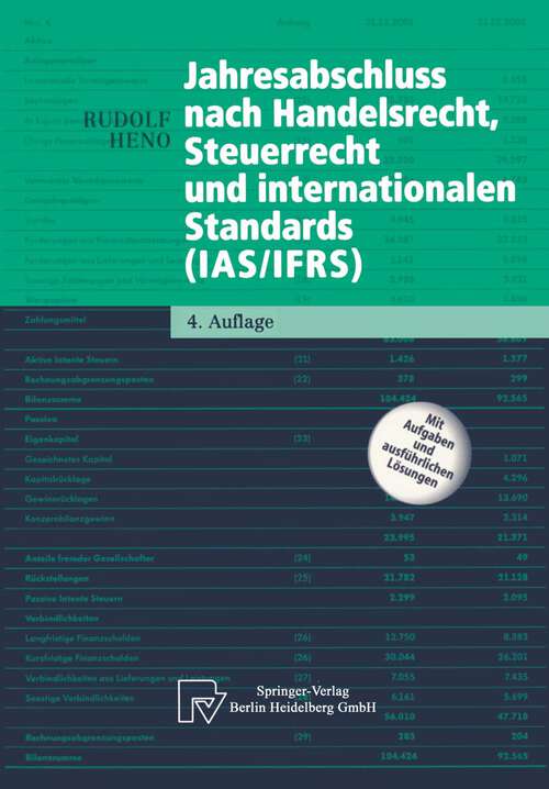 Book cover of Jahresabschluss nach Handelsrecht, Steuerrecht und internationalen Standards (4. Aufl. 2004) (Physica-Lehrbuch)