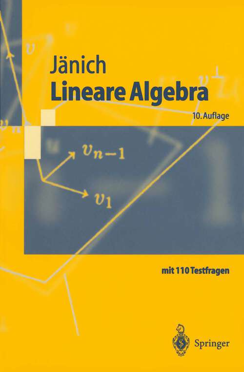 Book cover of Lineare Algebra (10. Aufl. 2004) (Springer-Lehrbuch)