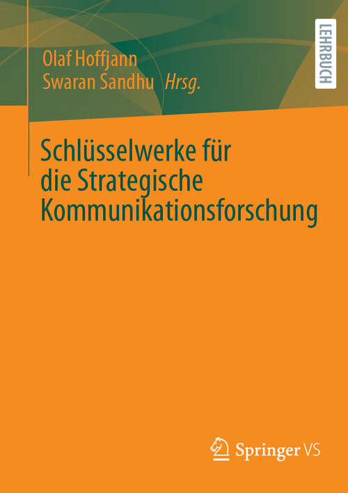 Book cover of Schlüsselwerke für die Strategische Kommunikationsforschung (2024)