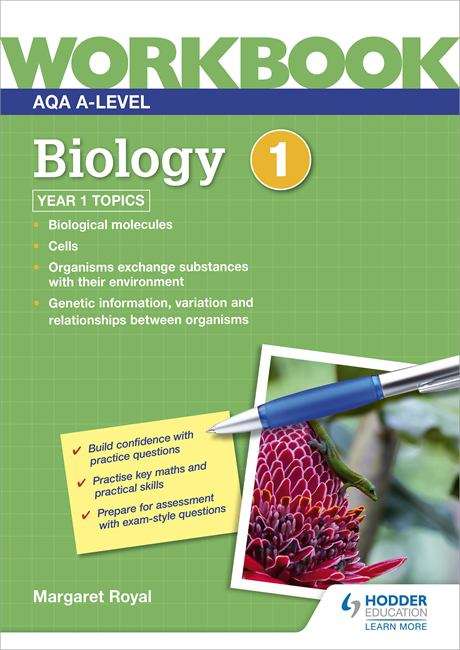 Book cover of AQA A-level Biology Workbook 1