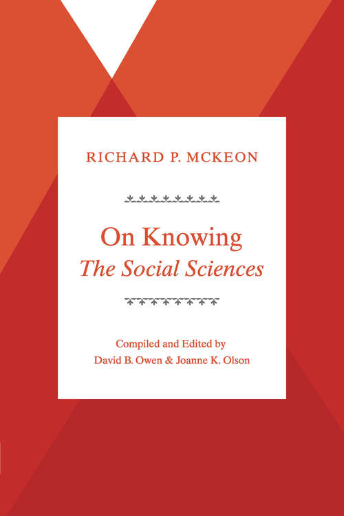 Book cover of On Knowing--The Social Sciences