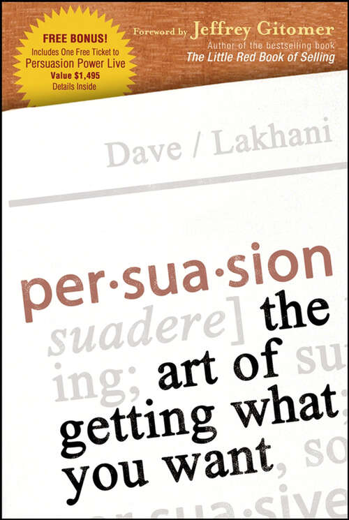 Book cover of Persuasion: The Art of Getting What You Want