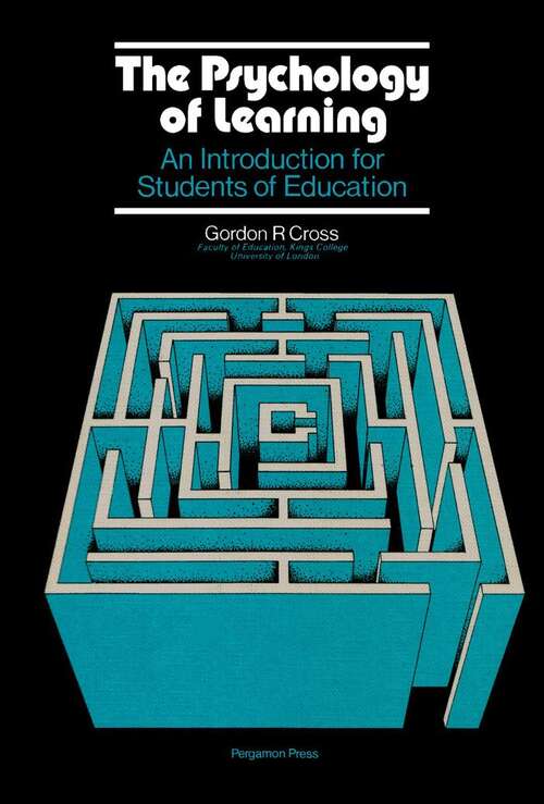 Book cover of The Psychology of Learning: An Introduction for Students of Education