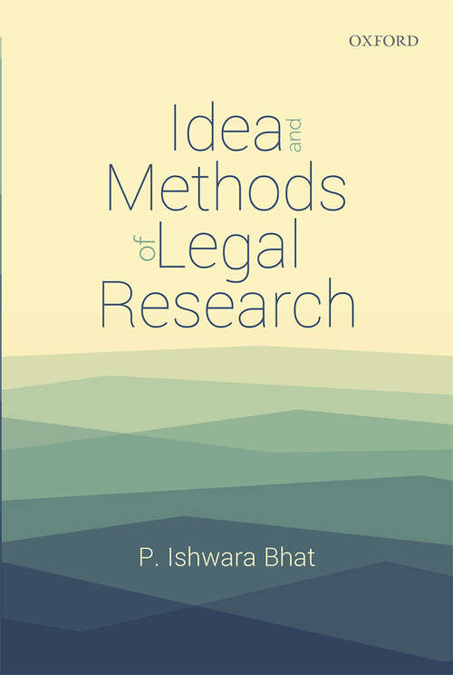 Book cover of Idea and Methods of Legal Research