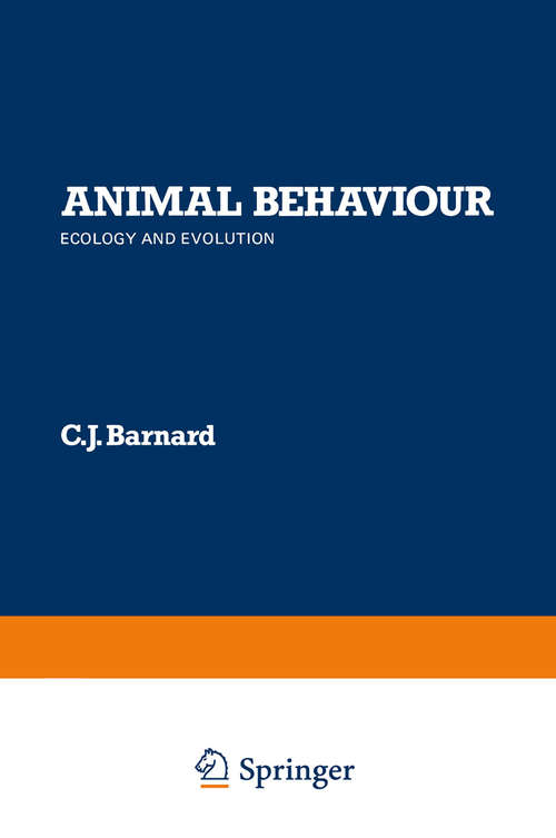 Book cover of Animal Behaviour: Ecology and Evolution (1983)