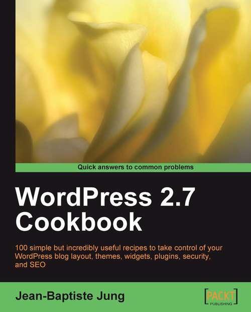 Book cover of WordPress 2.7 Cookbook