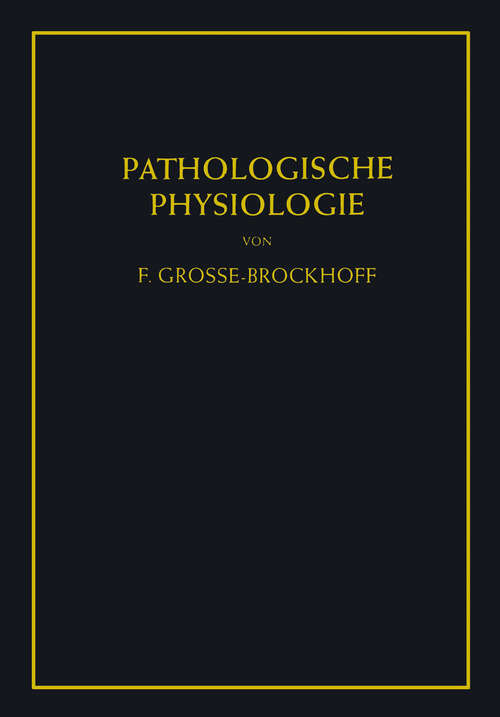 Book cover of Einführung in die pathologische Physiologie (1950)