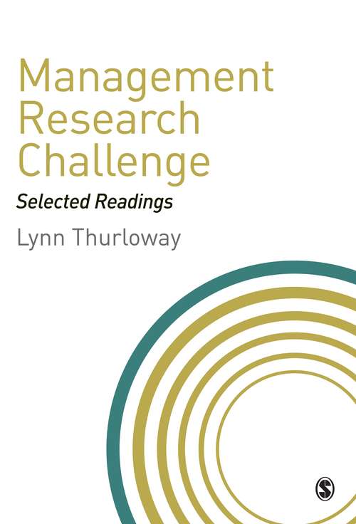 Book cover of Management Research Challenge: Selected Readings (PDF)