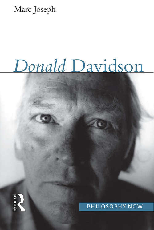 Book cover of Donald Davidson