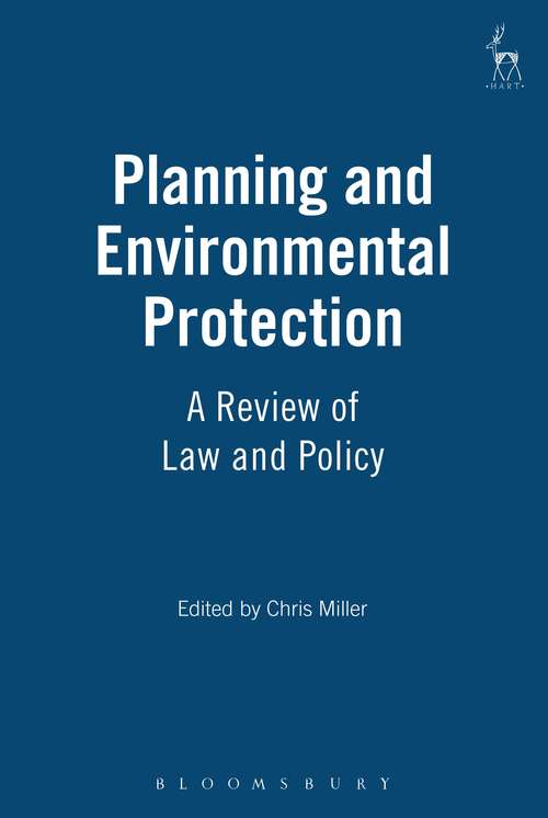 Book cover of Planning and Environmental Protection: A Review of Law and Policy