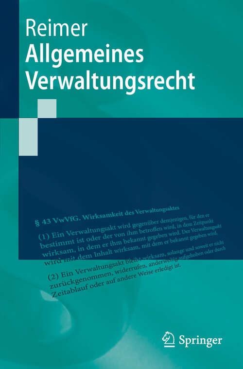 Book cover of Allgemeines Verwaltungsrecht (2024) (Springer-Lehrbuch)