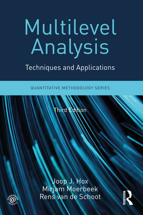 Book cover of Multilevel Analysis: Techniques and Applications, Third Edition (3) (Quantitative Methodology Series )