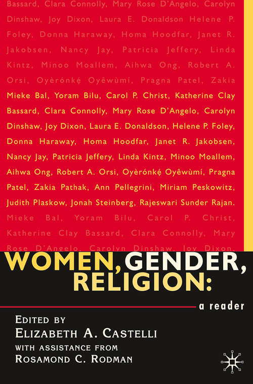 Book cover of Women, Gender, Religion: A Reader (1st ed. 2001)