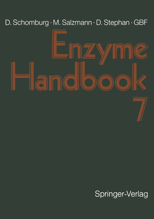 Book cover of Enzyme Handbook 7: Class 1.5–1.12: Oxidoreductases (1994)