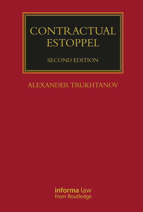 Book cover of Contractual Estoppel (2) (Lloyd's Commercial Law Library)