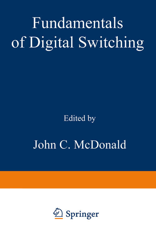 Book cover of Fundamentals of Digital Switching (1983) (Applications of Communications Theory)