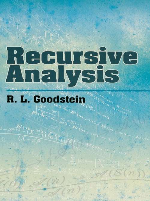 Book cover of Recursive Analysis (Dover Books on Mathematics)
