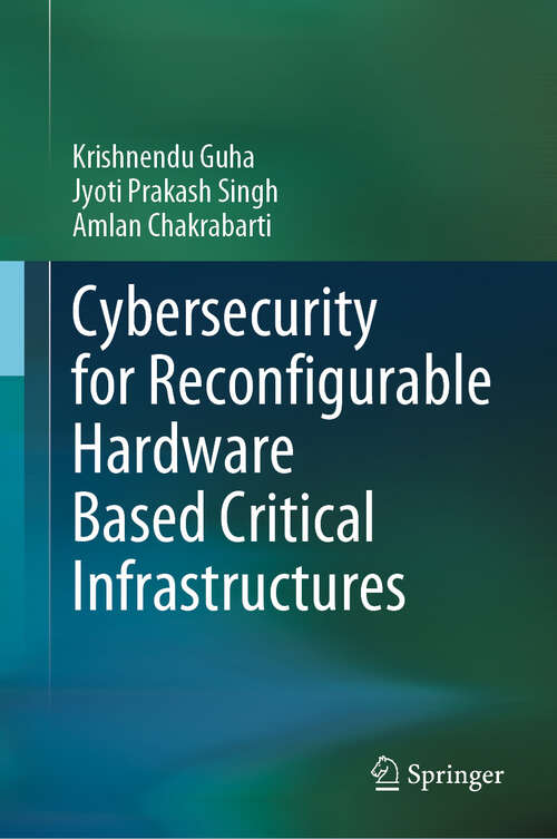 Book cover of Cybersecurity for Reconfigurable Hardware Based Critical Infrastructures (2024)