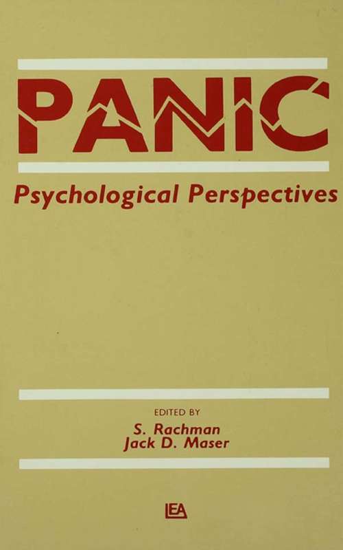 Book cover of Panic: Psychological Perspectives