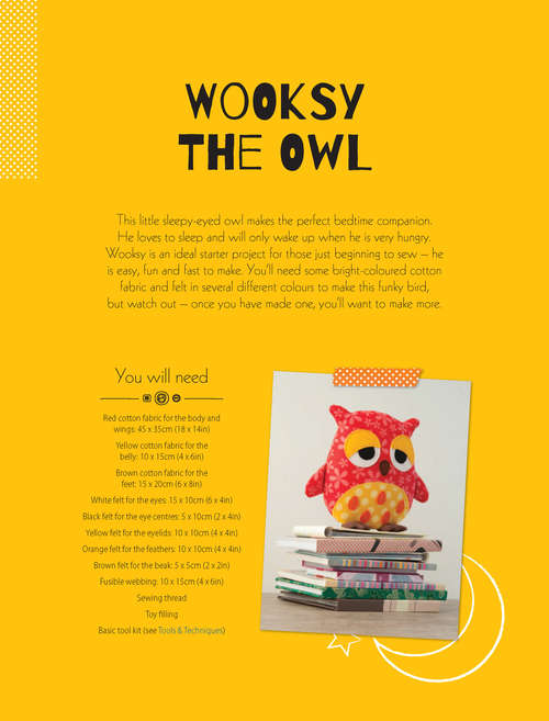 Book cover of Wooksy the Owl Soft Toy Pattern