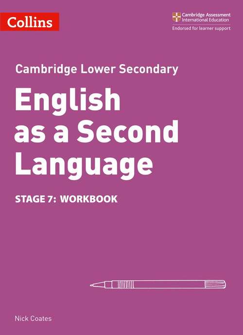 Book cover of Cambridge Lower Secondary English as a Second Language Stage 7: Workbook (PDF)
