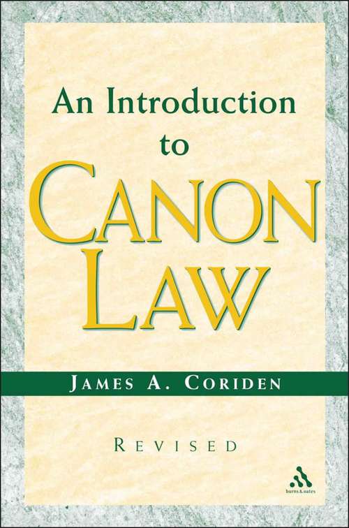 Book cover of An Introduction to Canon Law Revised Edition