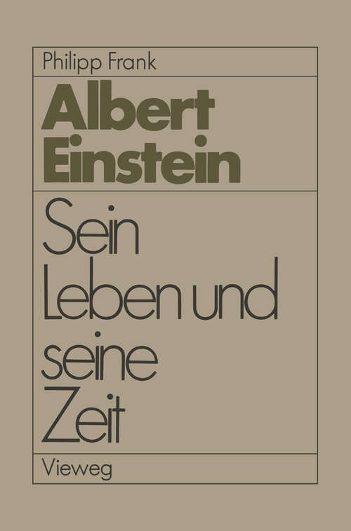 Book cover of Einstein: Sein Leben und seine Zeit (1979)