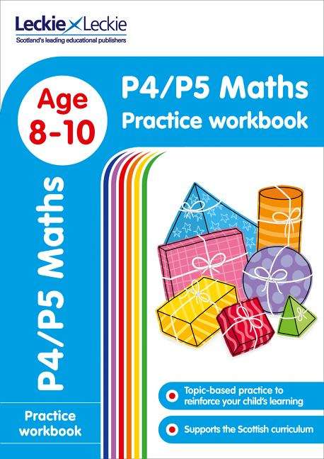 Book cover of P4/P5 Maths Practice Workbook (PDF)
