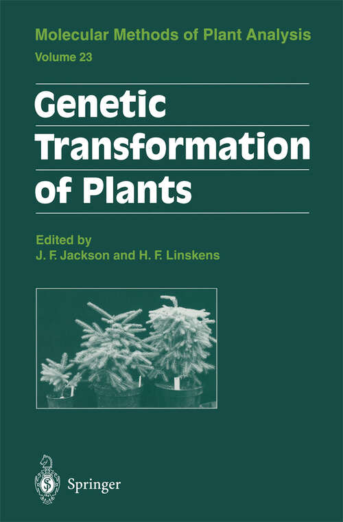 Book cover of Genetic Transformation of Plants (2003) (Molecular Methods of Plant Analysis #23)
