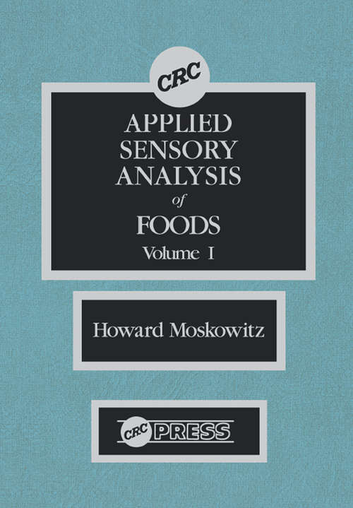 Book cover of Applied Sensory Analy of Foods