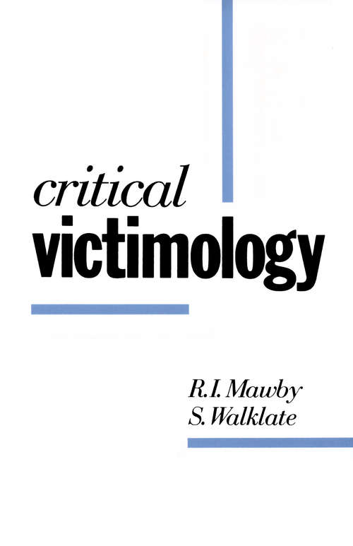 Book cover of Critical Victimology: International Perspectives