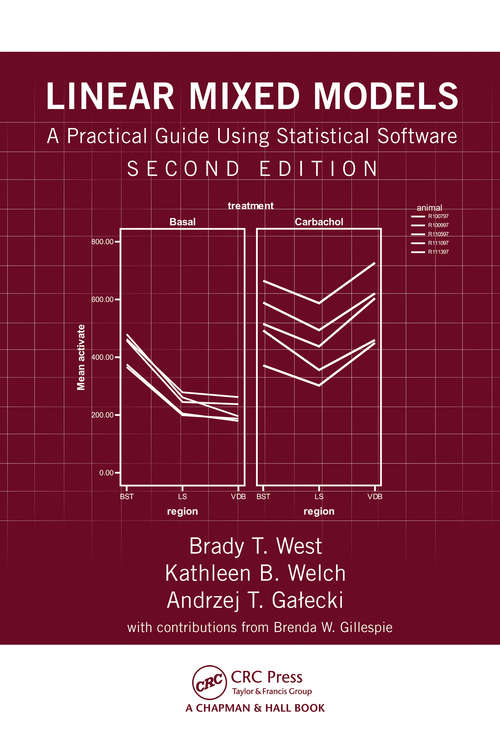 Book cover of Linear Mixed Models: A Practical Guide Using Statistical Software, Second Edition (2)