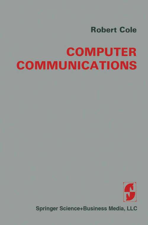 Book cover of Computer Communications (1982)