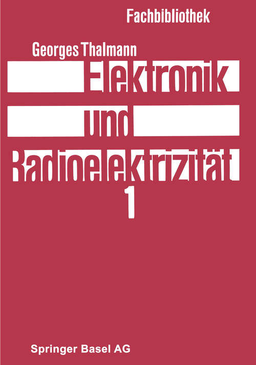 Book cover of Elektronik und Radioelektrizität (1968)