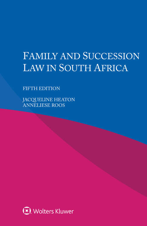 Book cover of Family and Succession Law in South Africa (5)
