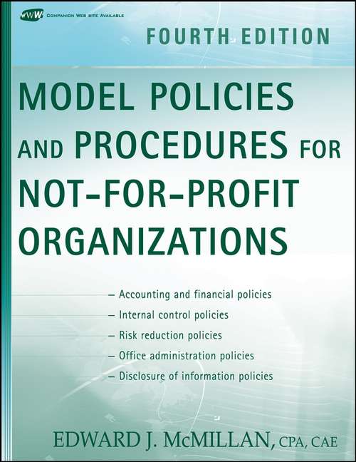 Book cover of Model Policies and Procedures for Not-for-Profit Organizations (4)