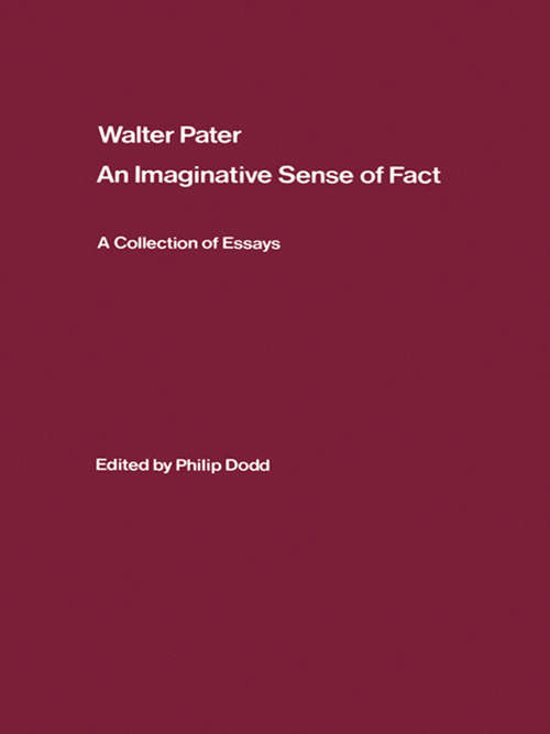 Book cover of Walter Pater: A Collection of Essays