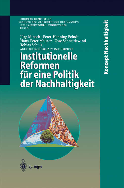 Book cover of Institutionelle Reformen für eine Politik der Nachhaltigkeit (1998) (Konzept Nachhaltigkeit)