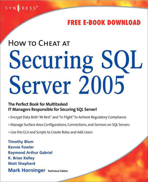 Book cover of How to Cheat at Securing SQL Server 2005