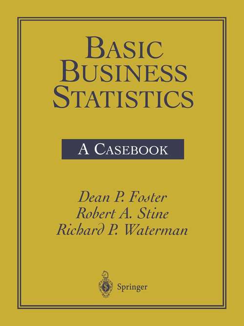 Book cover of Basic Business Statistics: A Casebook (pdf) (1997)